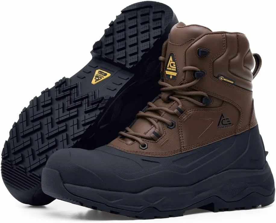 ACE Work Boots Mammoth IV, Men's, Women's, Unisex Composite Toe Work Boots, Slip Resistant, Water Resistant