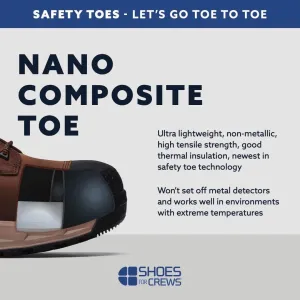 ACE Work Boots Waggoner Mens Work Boots  10inch Leather Boots for Construction waterproof Slip Resistant botas de trabajo para hombre, Nano Composite Toe, Brown, 9