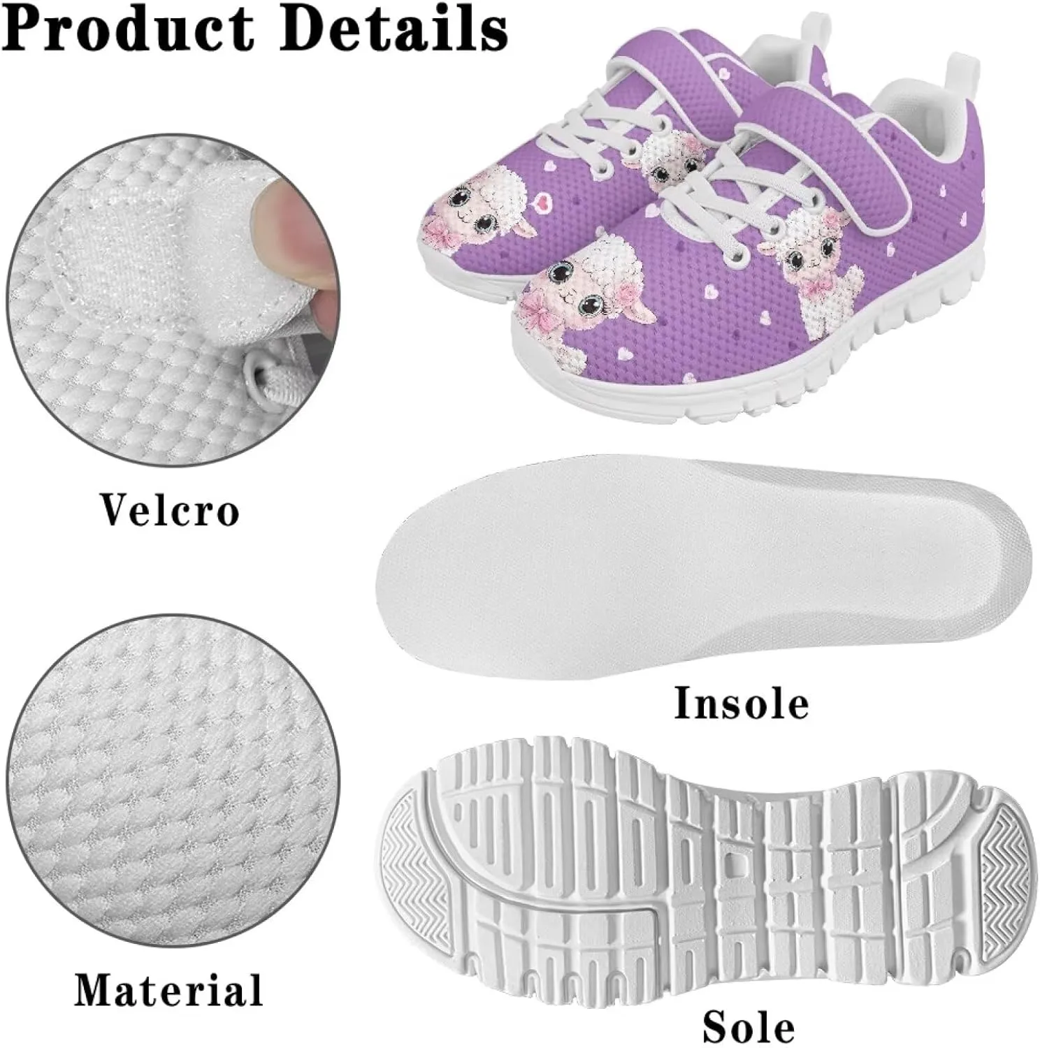 Animals Shoes for Boys Girls Cozy Breathable Barefoot Running Sneaker Lightweight Strap School Athletic Tennis Sneakers for Children/Big Kids/Litter Boys Girls/Toddler