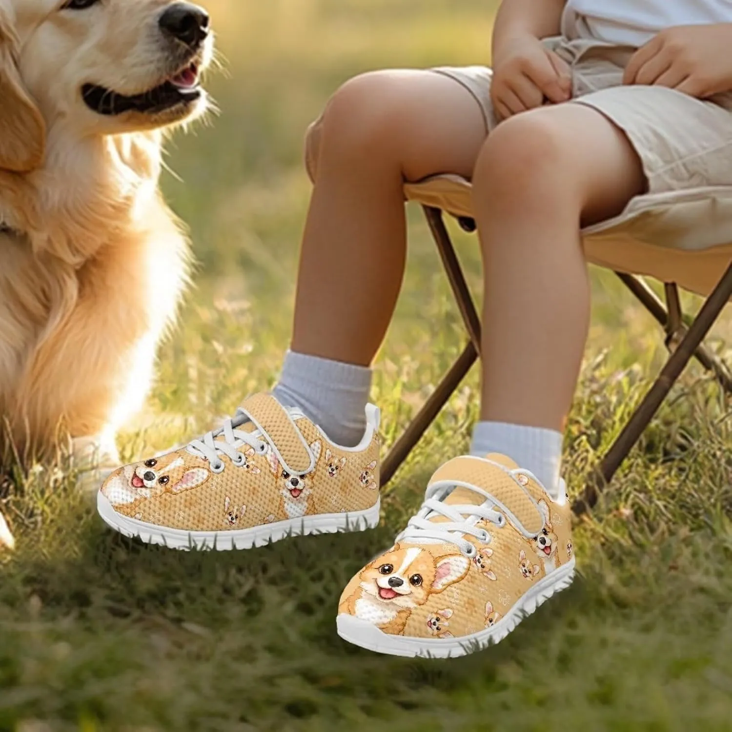 Animals Shoes for Boys Girls Cozy Breathable Barefoot Running Sneaker Lightweight Strap School Athletic Tennis Sneakers for Children/Big Kids/Litter Boys Girls/Toddler