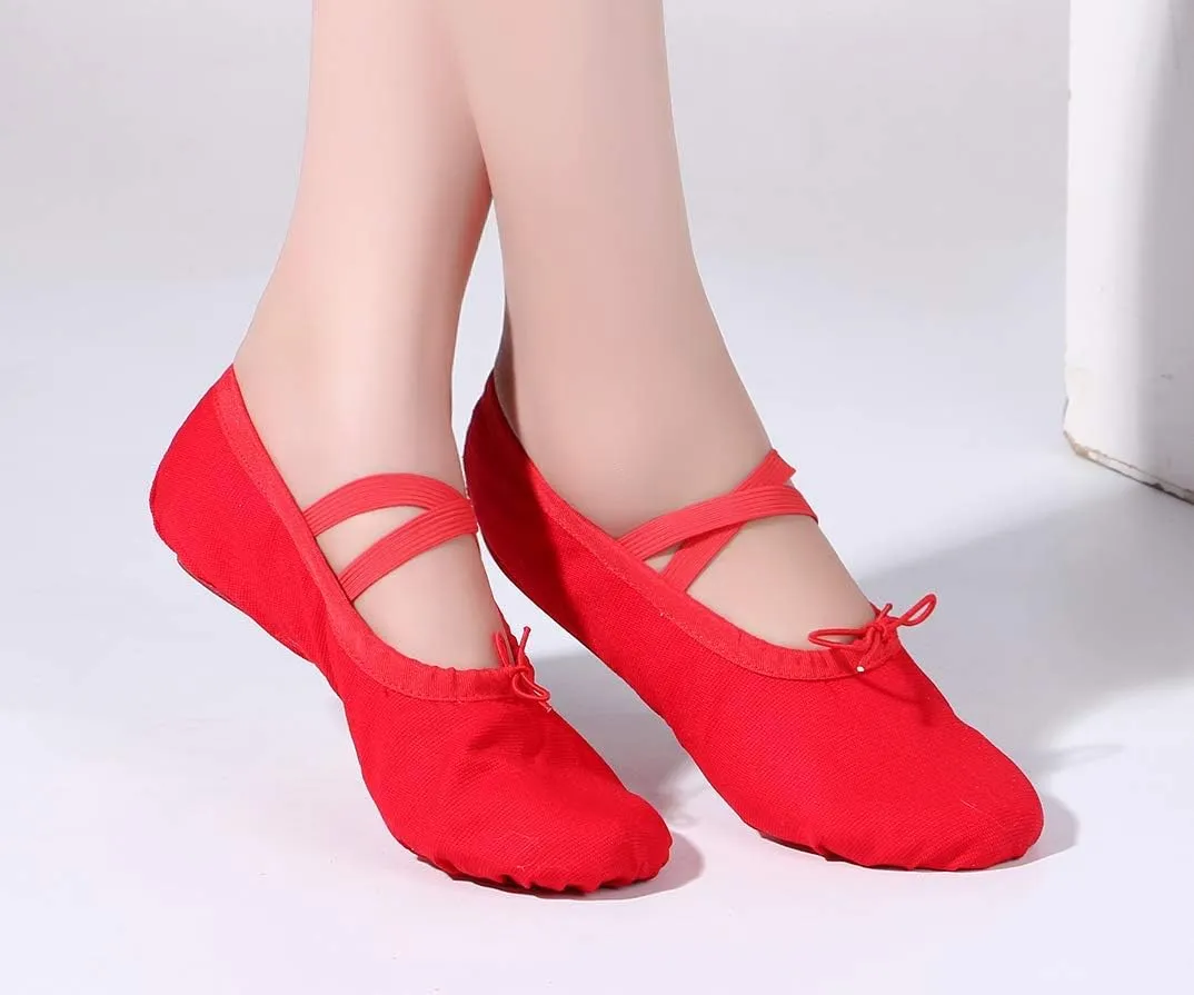Ballet Canvas Professional Dance Shoes Gymnastics Yoga Shoes Children Adult Flat Shoes