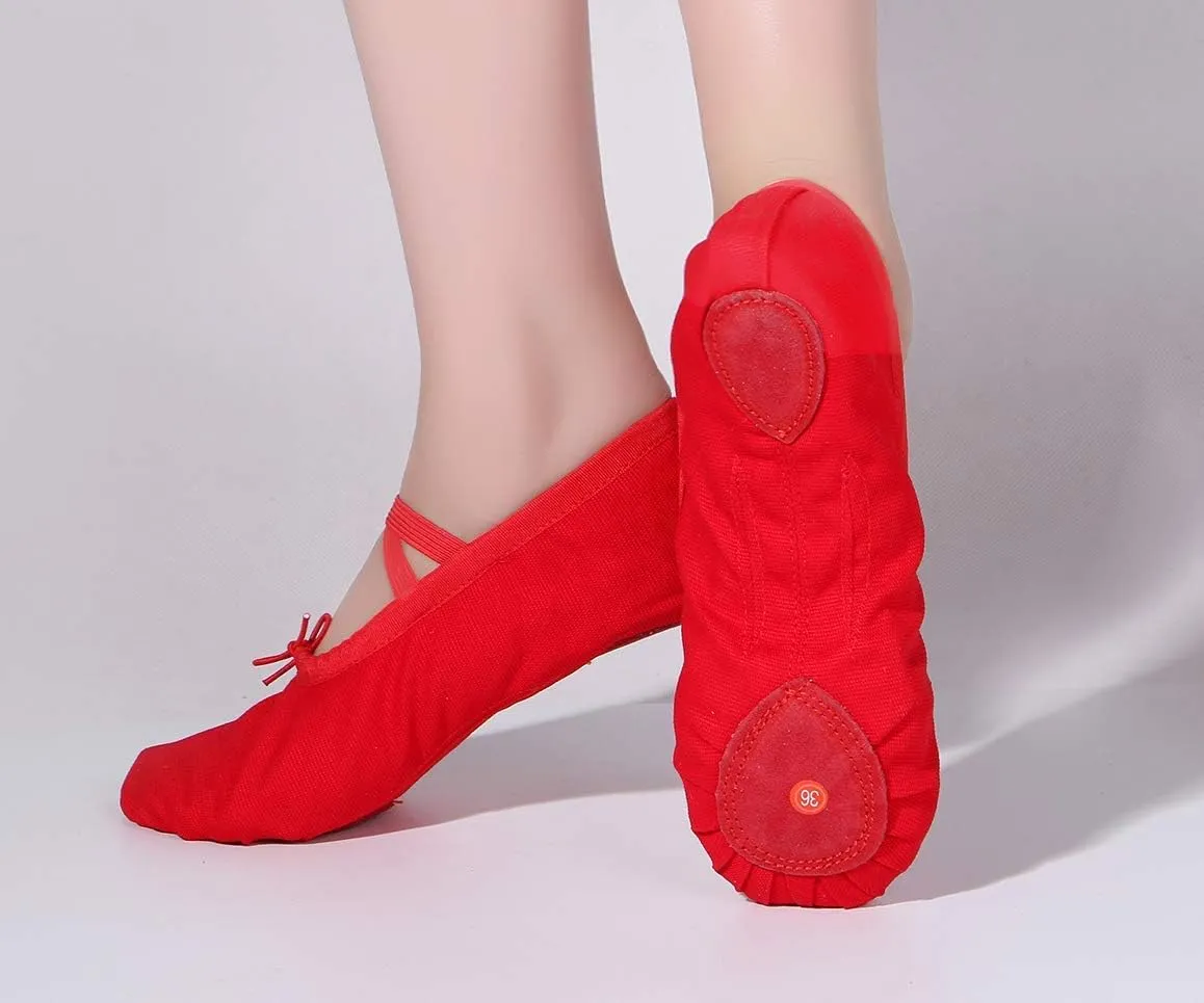 Ballet Canvas Professional Dance Shoes Gymnastics Yoga Shoes Children Adult Flat Shoes
