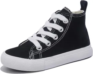 Boys & Girls High Top lace-up Kids' Espadrcanvas Shoes Back-to-School Season Little White Shoes Teen Classic Kids' Sneakers Tennis Shoes Baby Skate Shoes