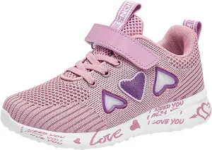 Boys Girls Tennis Sneaker Kids Lightweight Breathable Lace-up Running Athletic Shoes for Toddler/Big Kid