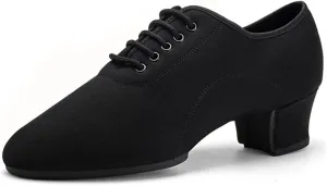 Canvas Dance Shoes, Comfy Professional Latin Performance Shoes Breathable Split Sole Jazz Trainers for Men