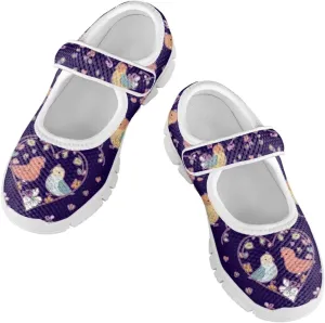 Coloranimal Girls Mary Jane Shoes Dance Shoes for Kids Casual Unifoem Shoes Magic Sticker Mary Jane Flats Girls' Flats Kids Footwear