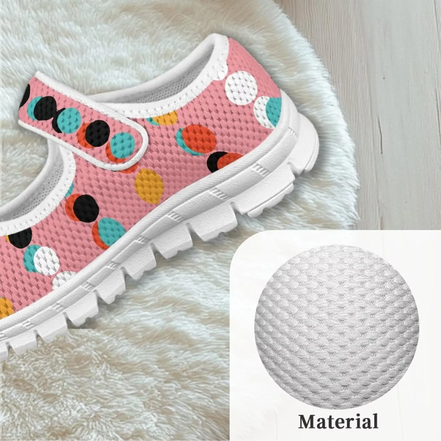 Coloranimal Mary Jane Shoes Girls' Flats Princess Shoes for Girls Dance Shoes Magic Sticker Shallow Mouth Girls Dress Shoes for Kids