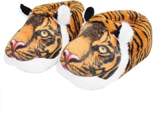 Cotton Hippo Slippers - Adult & Children Plush Animal Slippers - Gray