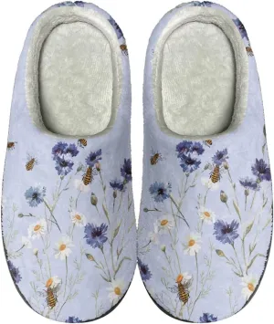Cotton Slippers for Woman Cotton Slippers Washable Fuzzy Slippers Indoor Slip On Shoes Bedroom Slippers