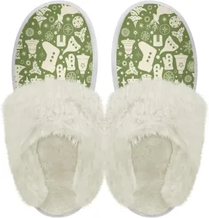 Cotton Slippers With Fluffy Edges House Slippers For Indoor Outdoor Cotton Slippers Unisex Cotton Slippers