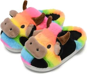 Cow Slippers Toddler Slippers Kids Slippers Boys Girls Soft Non-Slip slippers Memory Foam Toddler House Shoes Kawaii Bedroom Pillow Cloud Slippers for kids