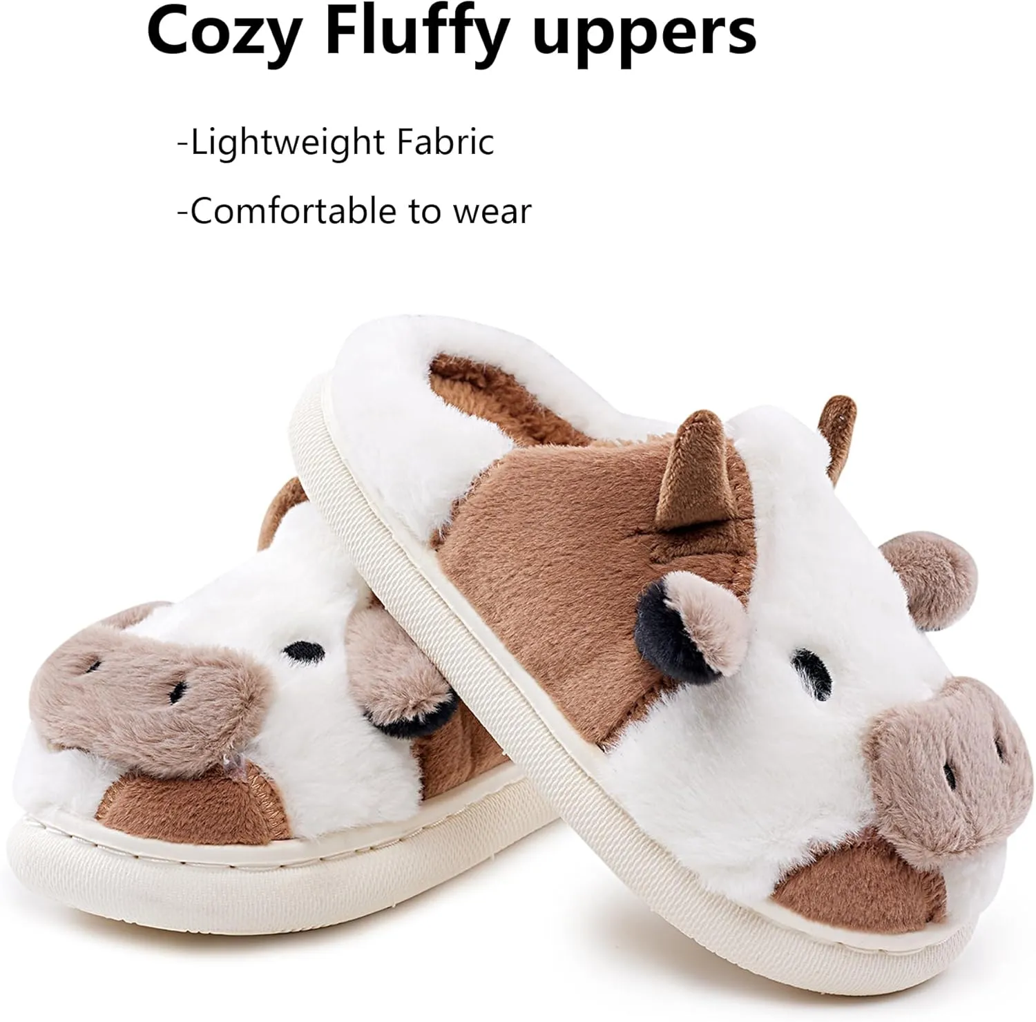 Cow Slippers Toddler Slippers Kids Slippers Boys Girls Soft Non-Slip slippers Memory Foam Toddler House Shoes Kawaii Bedroom Pillow Cloud Slippers for kids