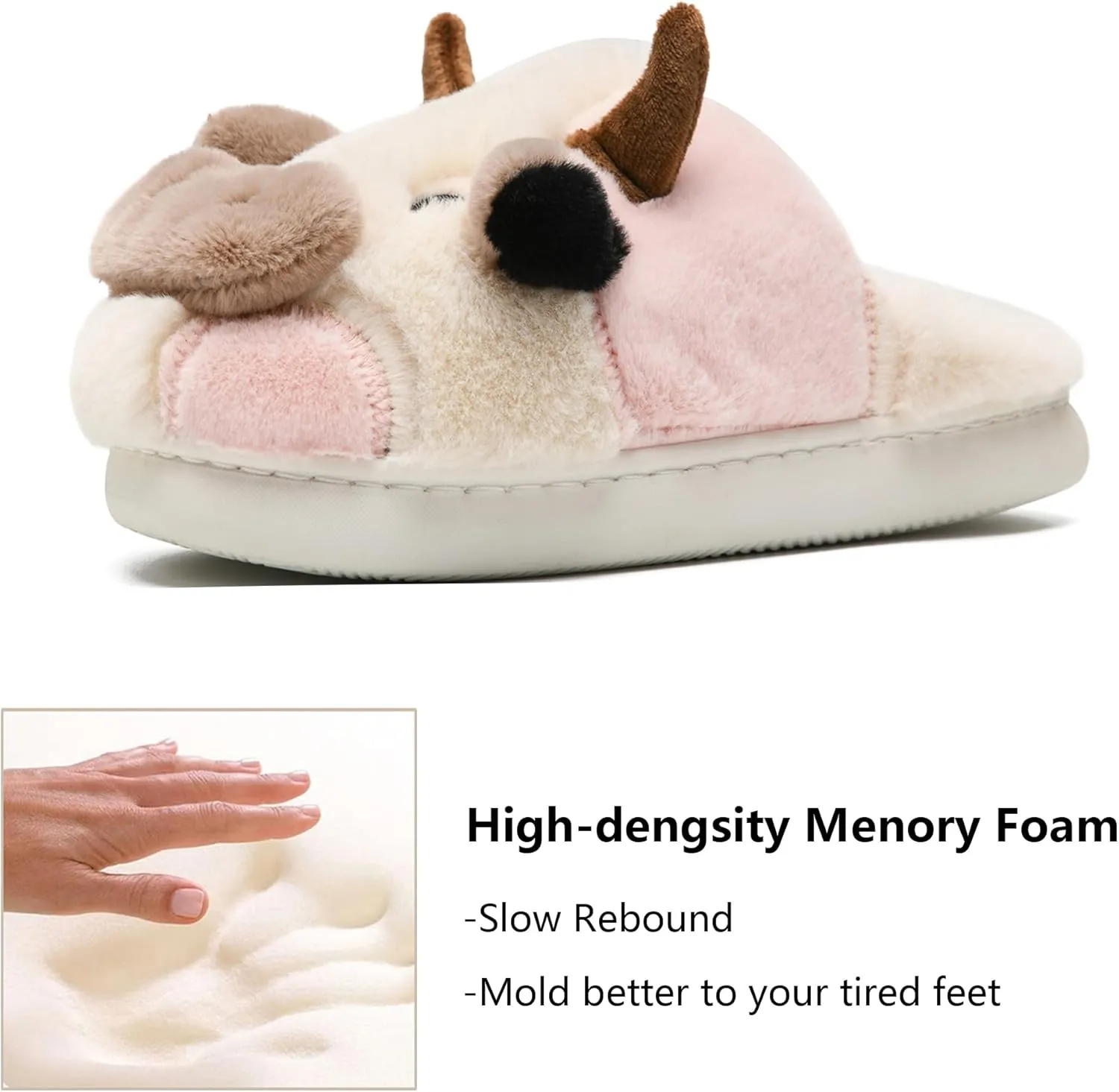 Cow Slippers Toddler Slippers Kids Slippers Boys Girls Soft Non-Slip slippers Memory Foam Toddler House Shoes Kawaii Bedroom Pillow Cloud Slippers for kids