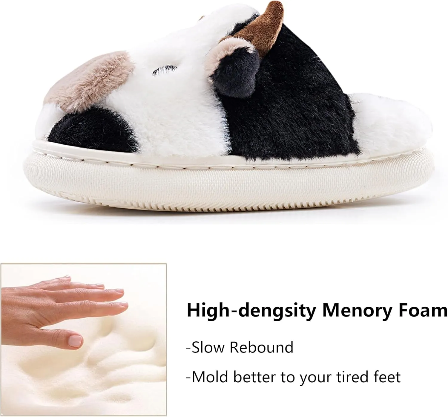 Cow Slippers Toddler Slippers Kids Slippers Boys Girls Soft Non-Slip slippers Memory Foam Toddler House Shoes Kawaii Bedroom Pillow Cloud Slippers for kids