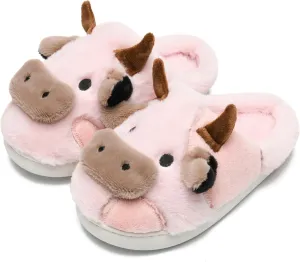 Cow Slippers Toddler Slippers Kids Slippers Boys Girls Soft Non-Slip slippers Memory Foam Toddler House Shoes Kawaii Bedroom Pillow Cloud Slippers for kids