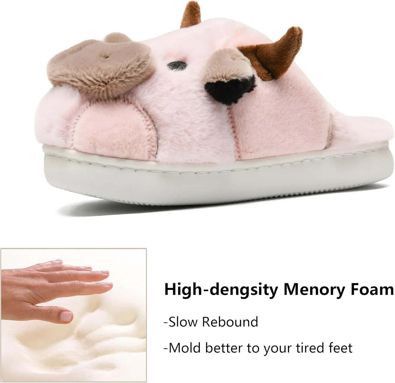 Cow Slippers Toddler Slippers Kids Slippers Boys Girls Soft Non-Slip slippers Memory Foam Toddler House Shoes Kawaii Bedroom Pillow Cloud Slippers for kids