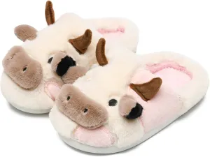 Cow Slippers Toddler Slippers Kids Slippers Boys Girls Soft Non-Slip slippers Memory Foam Toddler House Shoes Kawaii Bedroom Pillow Cloud Slippers for kids