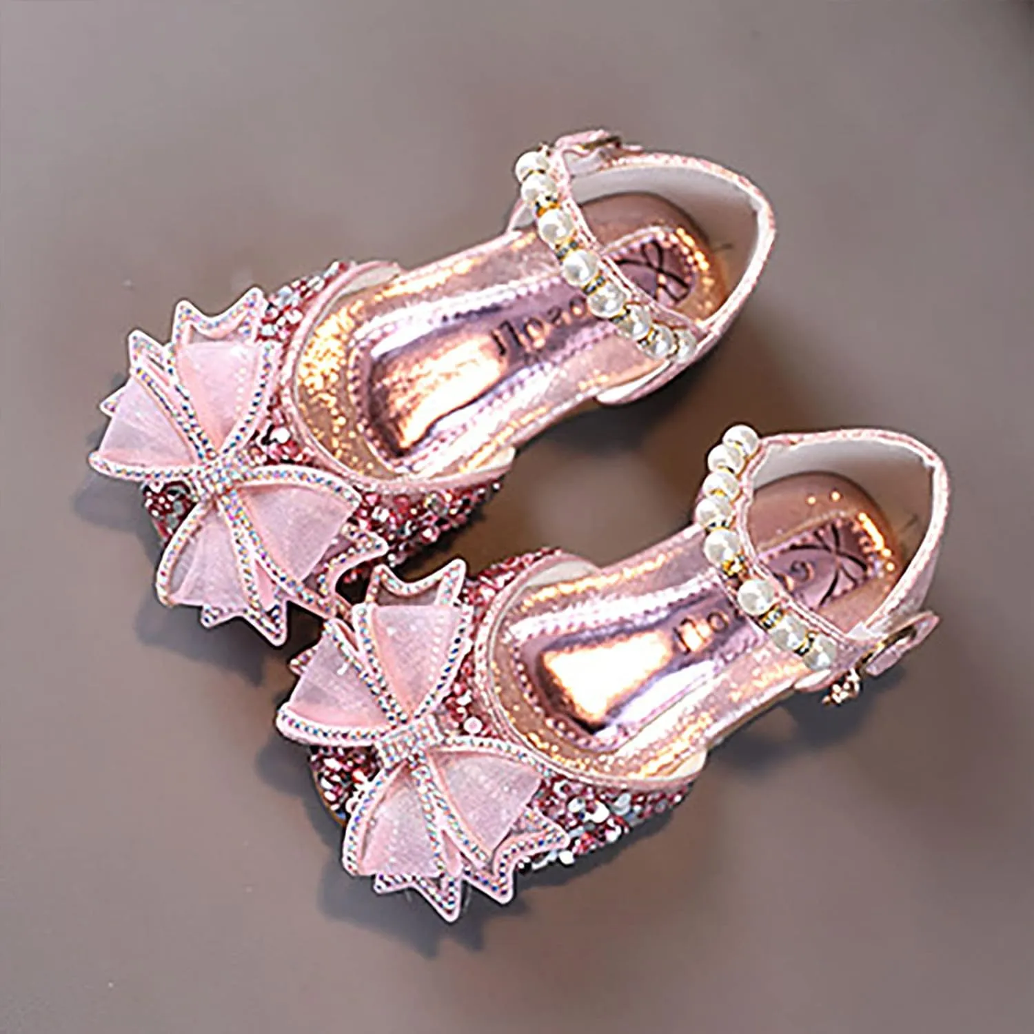 Fashion Spring And Summer Girls Sandals Dress Performance Dance Shoes Flat Bottom Light Mesh Bow Little Girl