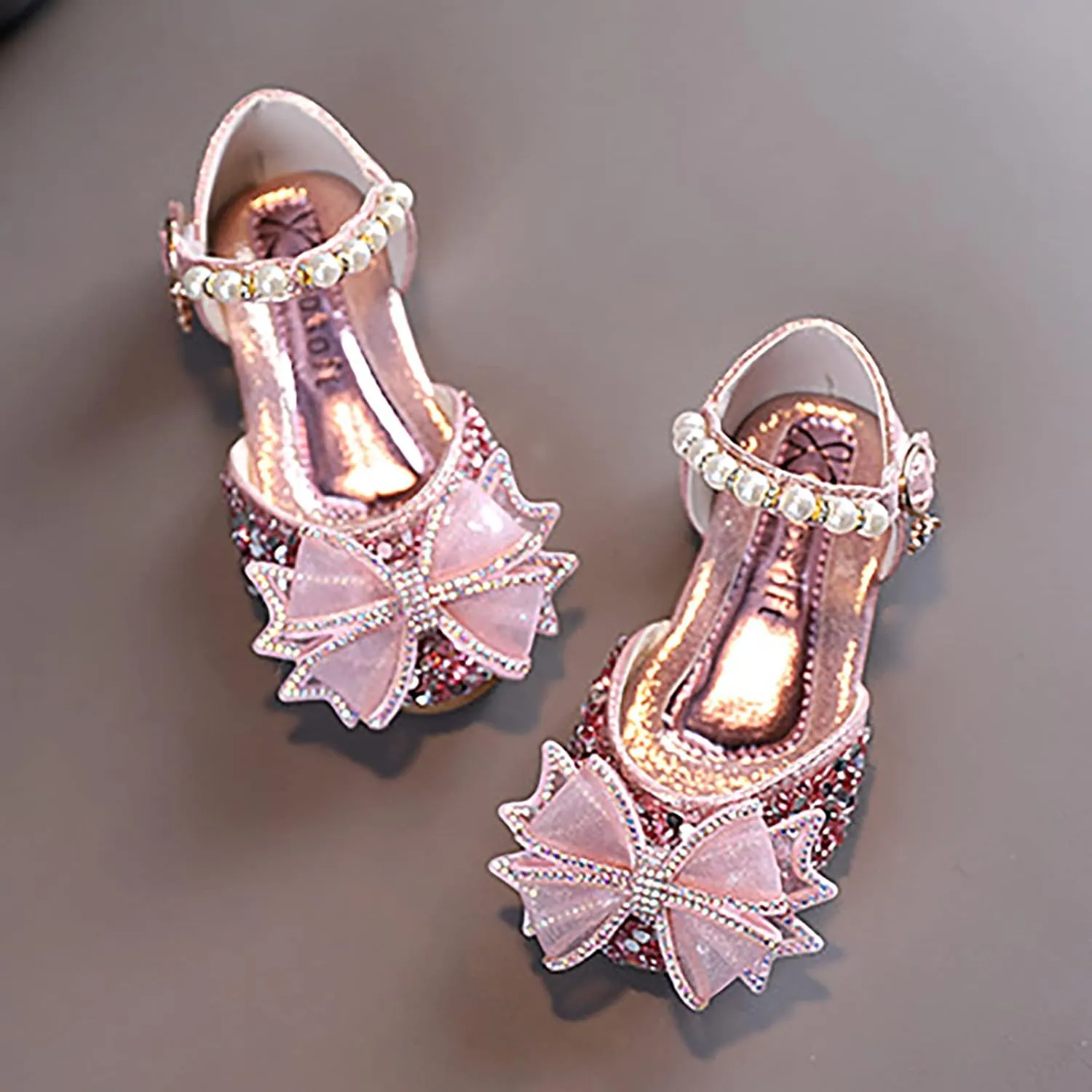 Fashion Spring And Summer Girls Sandals Dress Performance Dance Shoes Flat Bottom Light Mesh Bow Little Girl