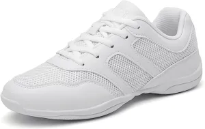 FLIOZY White Cheer Shoes Womens Dance Shoes Youth Girls Professional Competition Athletic Walking Sneakers Training Shoes