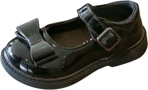 Girls Kids Mary Jane Shoes Bow Rubber Sole Ankle Sandals Baby Childrens School Dress Dance Casual Non Slip Shoes