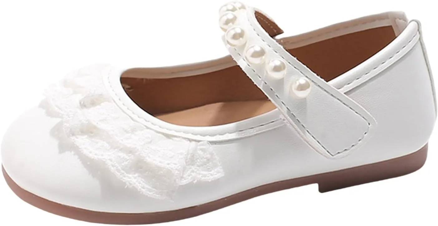 Girls Kids Rubber Sole Open Toe Sandals Summer 𝗟ow Heel Dress Shoes Toddler 𝗣ink Cute Outdoor Dance Loafers Shoes