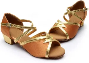 Girl's Latin Dance Shoes Children Kids Child/Sneakers Dance Shoes, Girls Shoes, Ballroom Salsa Tango DanceShoes(12)