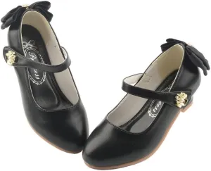 Girls Mary Jane Pump Flower Girl Wedding Party Low Heel Princess Dress Shoes for Toddler Little Kids