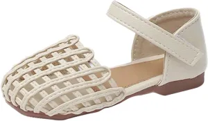 Girls Sandals Grils Dress Shoes Beach Vacation Daily Open Toe Glitter for Little/Big Kids Toddler Winter Boots Toddler (White, 7 Toddler)