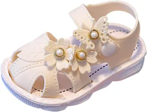 Girls Sandals Size 12 Children Shoes Comfortable Flat Sandals Fashionable Toe Covering Children Toddler Sandals