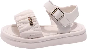 Girls' Sandals Summer Children's Beach Shoes Anti Slip Soft Sole Children's Shoes KIDS Little Girls' White Baby