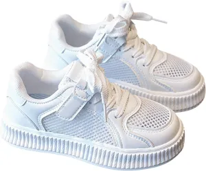 Girls' Shoes Cookie Sneakers Mesh Shoes Casual Children's Shoes Breathable Board Shoes Toddler Little Girls