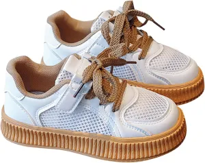 Girls' Shoes Cookie Sneakers Mesh Shoes Casual Children's Shoes Breathable Board Shoes Toddler Little Girls