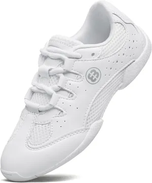 Girls White Cheerleading Shoes Youth Lightweight Competition Cheer Sneakers Kids Breathable Dance Shoes