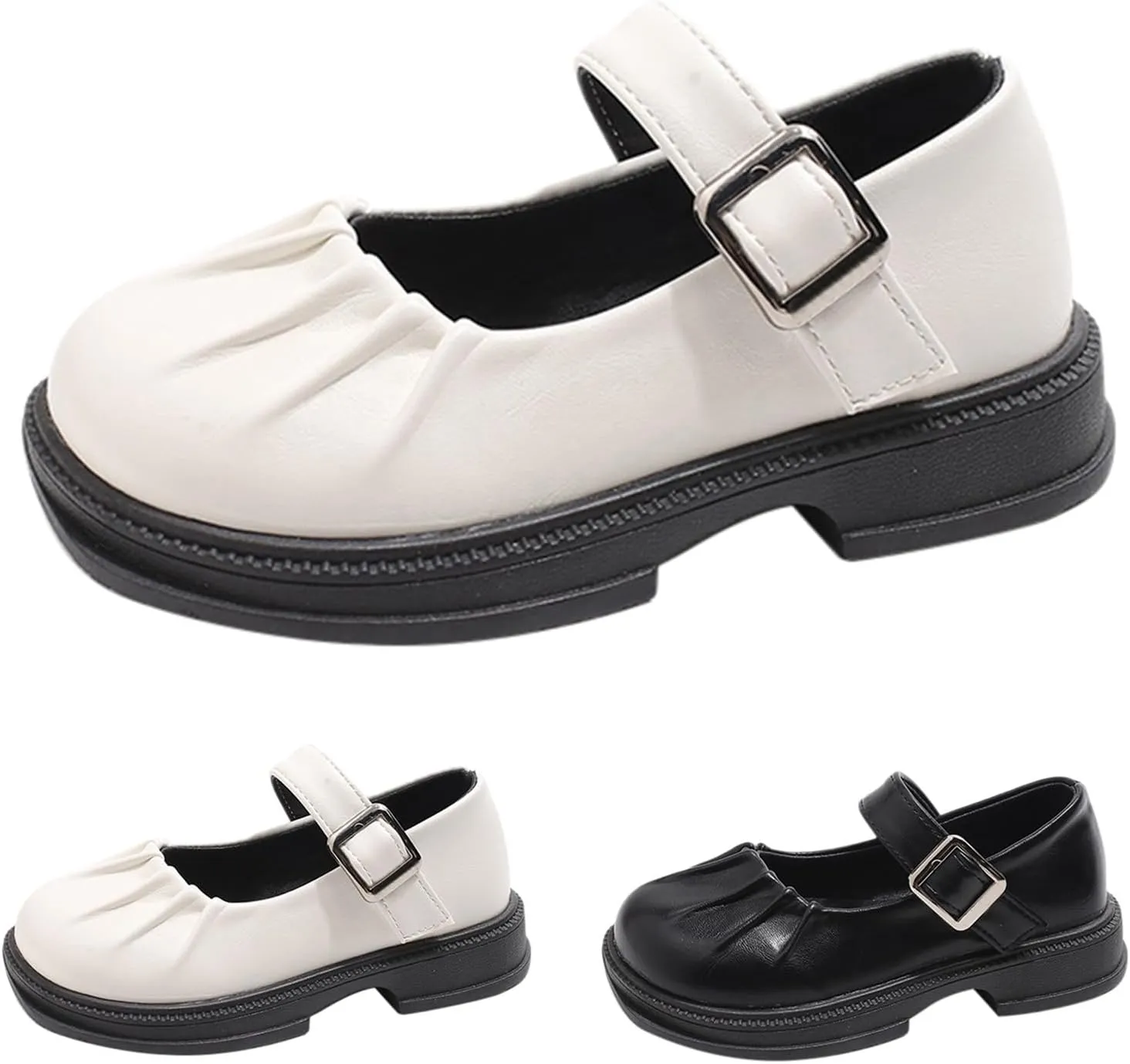 Girls Winter Mary Jane Dress Shoes Wedding School Shoes for Toddler Little Kid Low Heel Water Proof Toddler Size 4 Boots