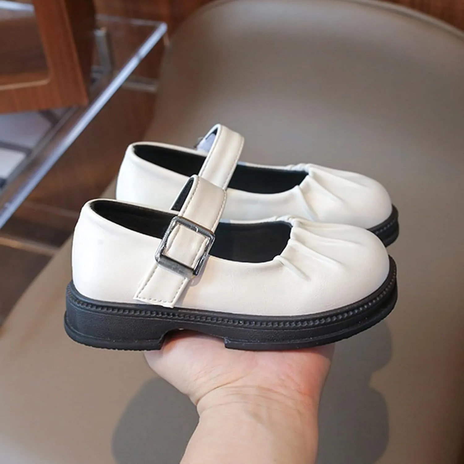 Girls Winter Mary Jane Dress Shoes Wedding School Shoes for Toddler Little Kid Low Heel Water Proof Toddler Size 4 Boots