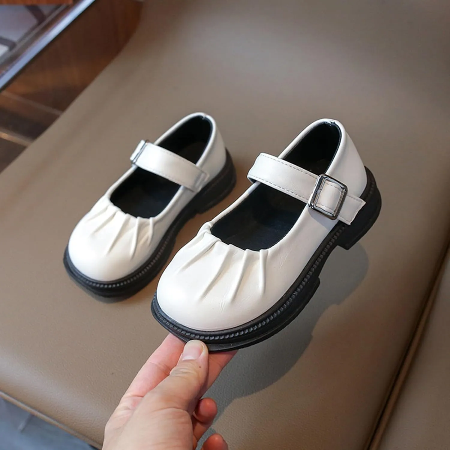 Girls Winter Mary Jane Dress Shoes Wedding School Shoes for Toddler Little Kid Low Heel Water Proof Toddler Size 4 Boots