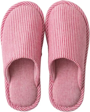 GIZNXBA Winter Cotton Slippers for Women Simple Indoor Cotton Cozy Slippers Soft Bottom Floor Lightweight Non-Slip Home Warm Home Slippers Female(/Beige,EUR 40-41)