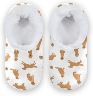 Golden Retriever Dogs Kids House Slippers Cute Gold Puppy Boys Closed Back Fuzzy Feet Slippers Girls Coral Fleece Slipper Socks No Skid Warm Cozy Home Slippers For Indoor Outdoor Winter Bedroom S