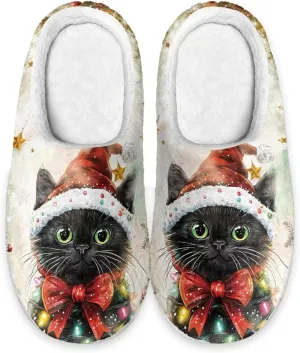 Indoor Slippers Fashion Leopard Animal Print for Women Winter Warm Cozy Fuzzy Shoes Universal Fit for Home Bedroom Kitchen