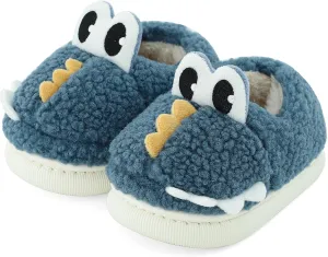 KAKU NAUN Toddler Kids Unisex Slippers Animal Winter Warm Furry Shoes for Boys Girls