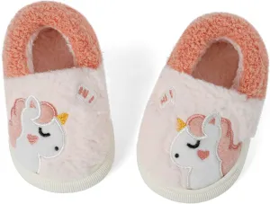 KAKU NAUN Toddler Kids Unisex Slippers Animal Winter Warm Furry Shoes for Boys Girls