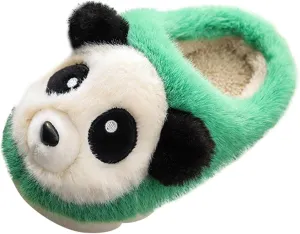 Kids Panda Cotton Slippers Girls Boys Memory Foam Comfy House Slippers Toddler Warm Non Slip Indoor Slides Shoes