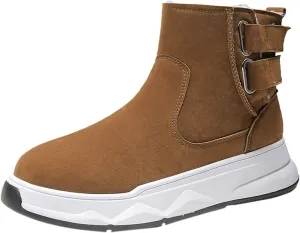Mens Winter Boots, Waterproof Insulated Fur Boots Comfortable Short Rain Boots Outdoor Work Boots Work Boots for Women