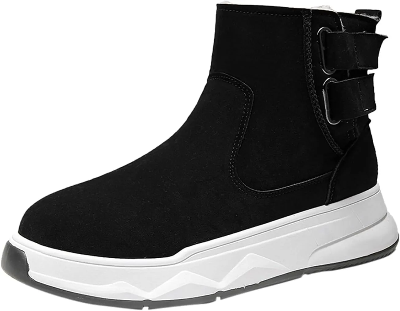 Mens Winter Boots, Waterproof Insulated Fur Boots Comfortable Short Rain Boots Outdoor Work Boots Work Boots for Women