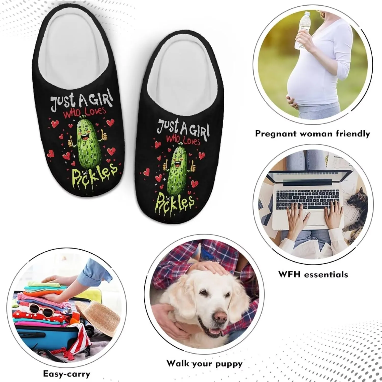 Poceacles House Slippers Women Men Fuzzy Slipper Soft Non-Slip Bedroom Slippers for Home, Travel