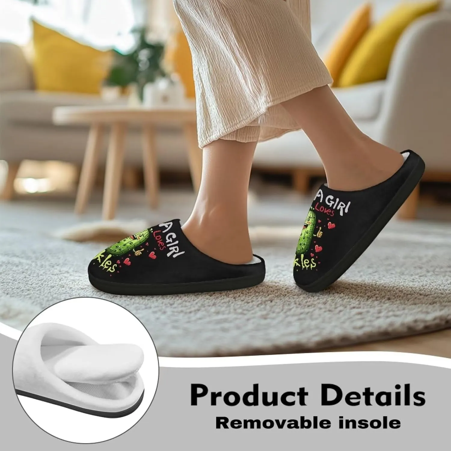 Poceacles House Slippers Women Men Fuzzy Slipper Soft Non-Slip Bedroom Slippers for Home, Travel