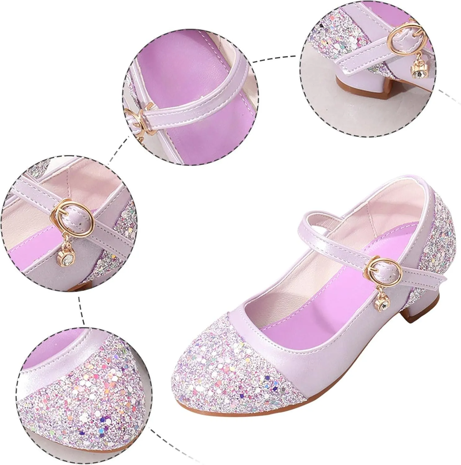 Shoes Leather Shoes and Crystal Little Girl Performance Single Girls Sandals White Girls Sandals Size 2