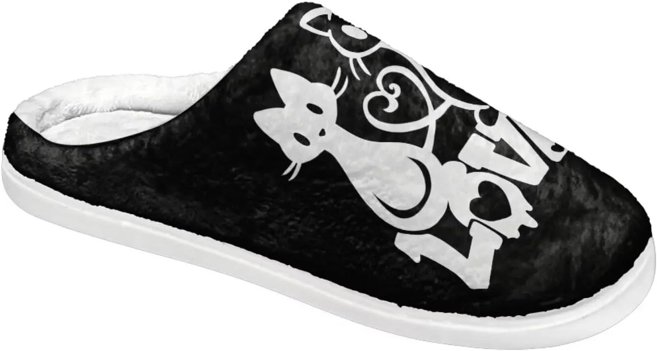 Slippers for Women Men, Soft Scuff Slipper Cozy Warm Fuzzy Slippers, Plush House Slippers Anti-Skid Slip on Shoe