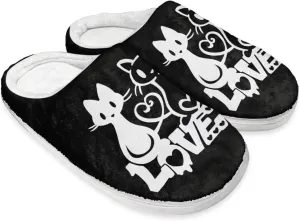 Slippers for Women Men, Soft Scuff Slipper Cozy Warm Fuzzy Slippers, Plush House Slippers Anti-Skid Slip on Shoe